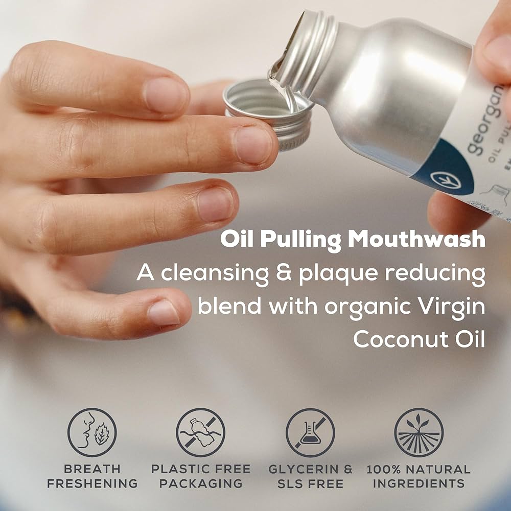 Oil Pulling Mouthwash - English Peppermint - The Plastic Free Co.
