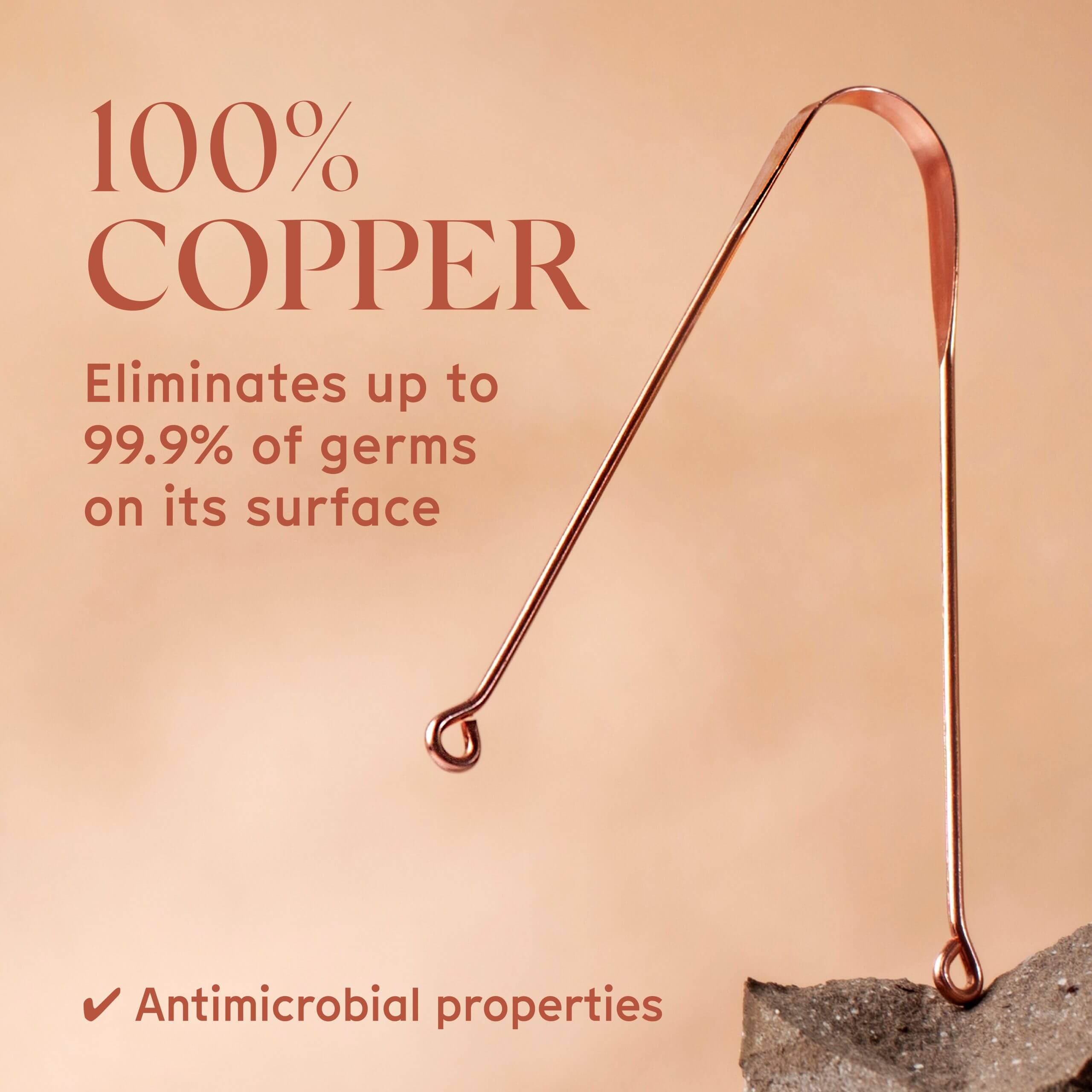 Copper Tongue Scraper - The Plastic Free Co.