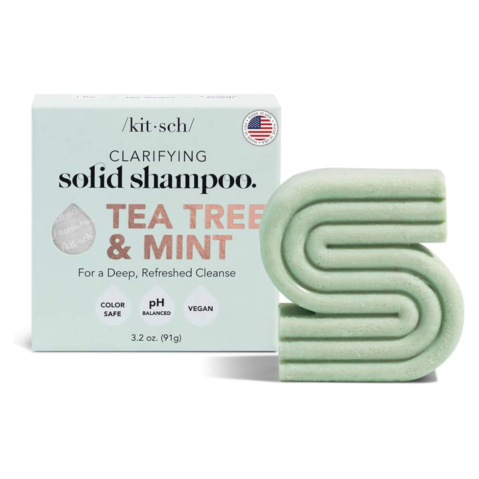 Clarifying Shampoo Bar - Tea Tree + Mint - The Plastic Free Co.