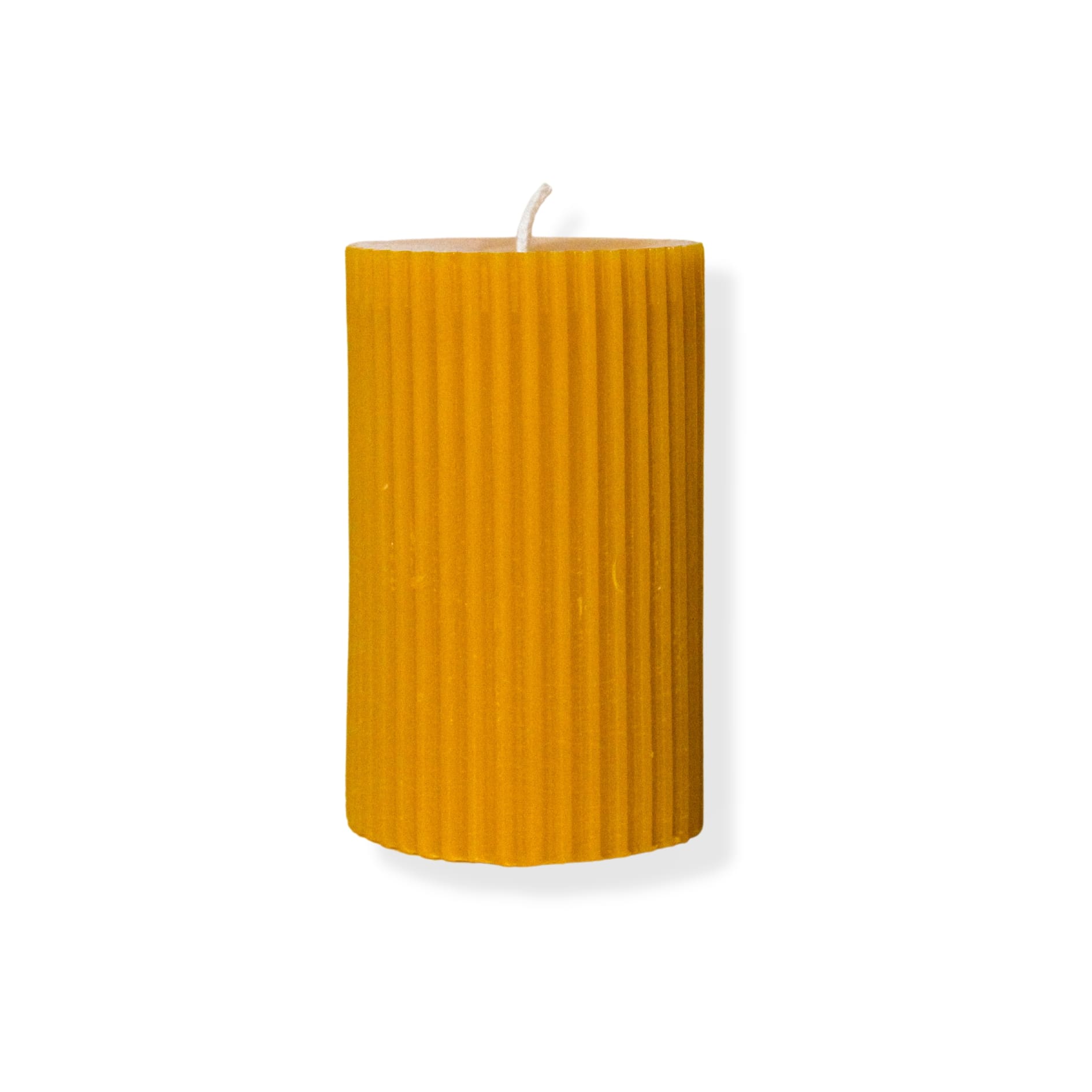 Ribbed Pillar Candle - The Plastic Free Co.