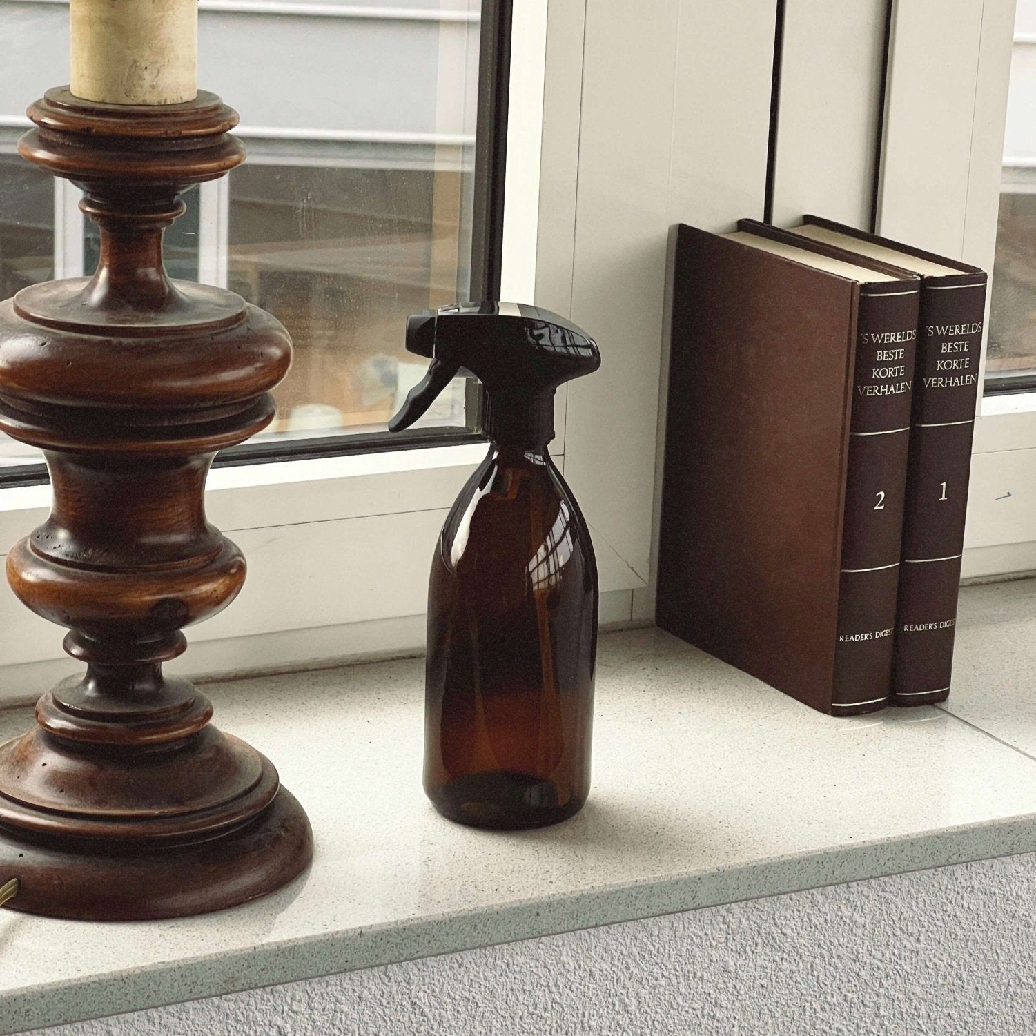 Amber Glass Reusable Bottle  500ml Pump Top – Alice in Scandiland