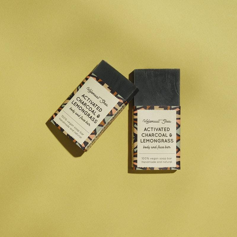 Soap Bar - Activated Charcoal & Lemongrass - Plastic Free Amsterdam