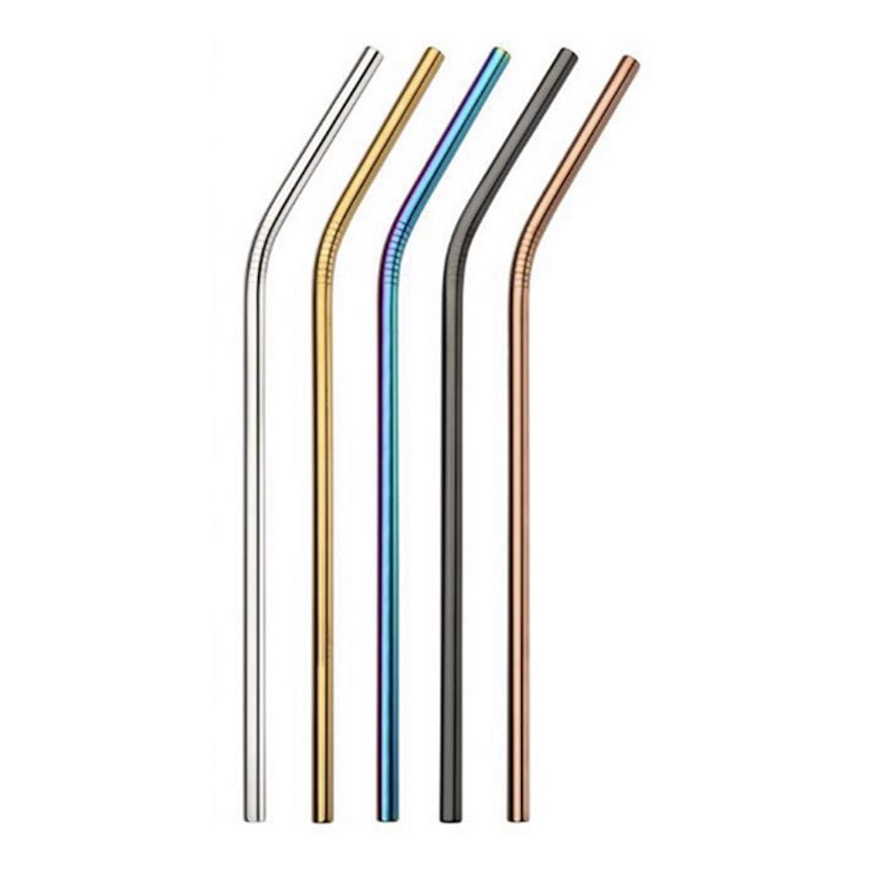 Straight Stainless Steel Straws - M/L | Boba Smoothie Straws