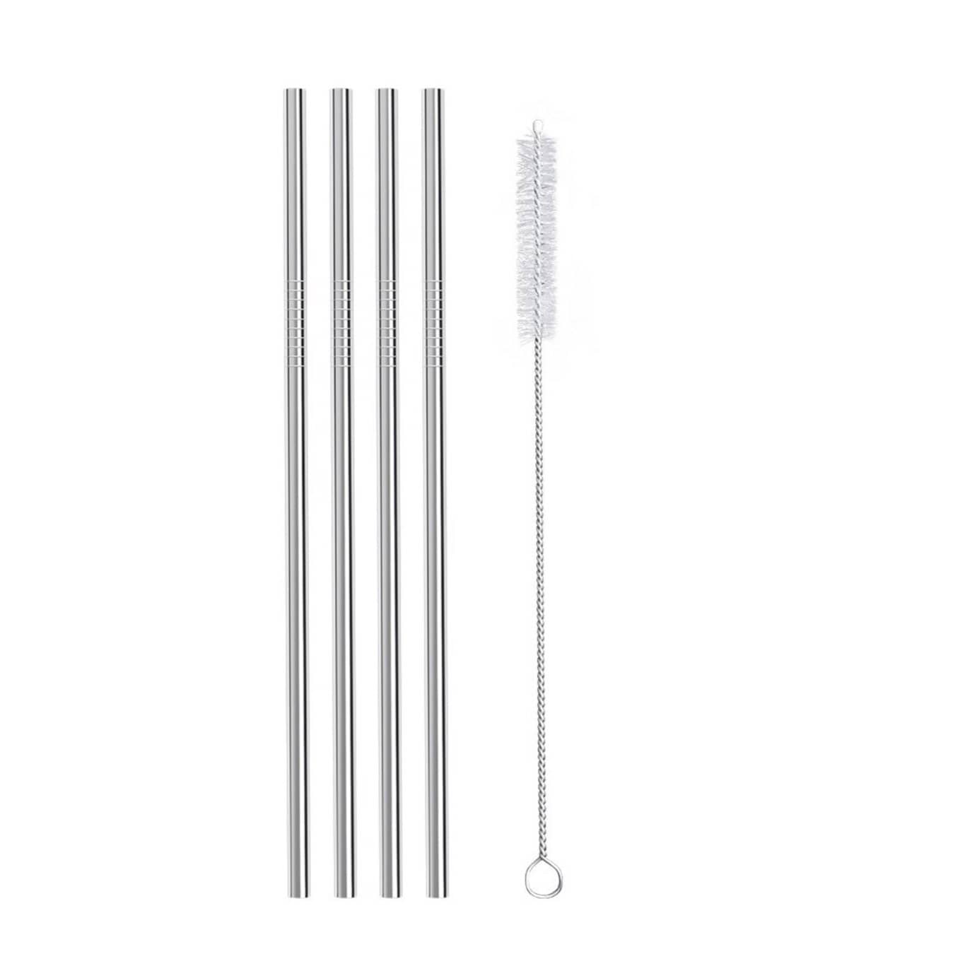 Straight Stainless Steel Straws - S/M/L - Plastic Free Amsterdam