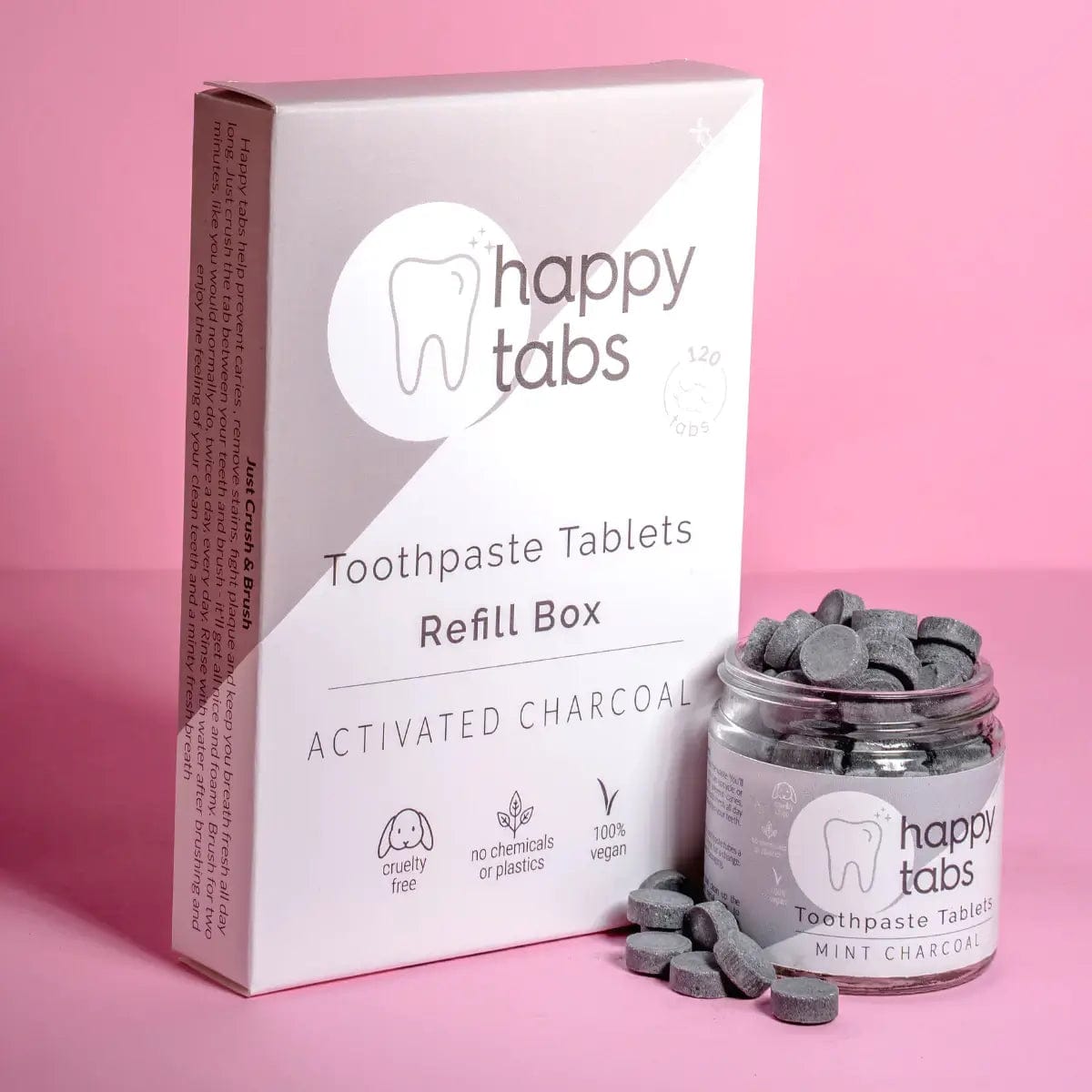 Toothpaste Tablets - Mint Charcoal - Plastic Free Amsterdamtoothpaste